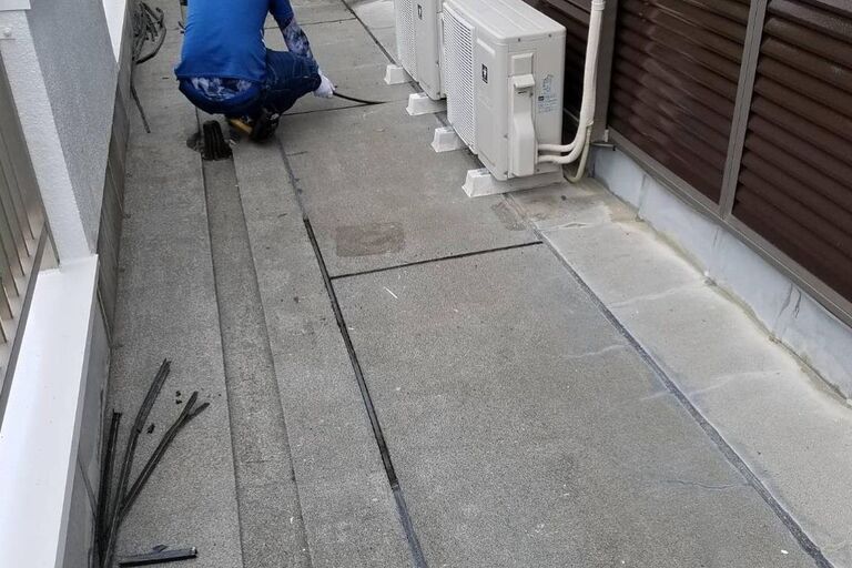 ベランダ床塗装施工前