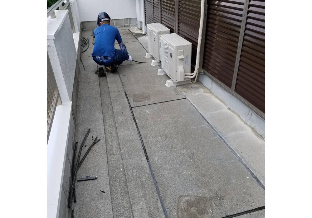 ベランダ床塗装施工前
